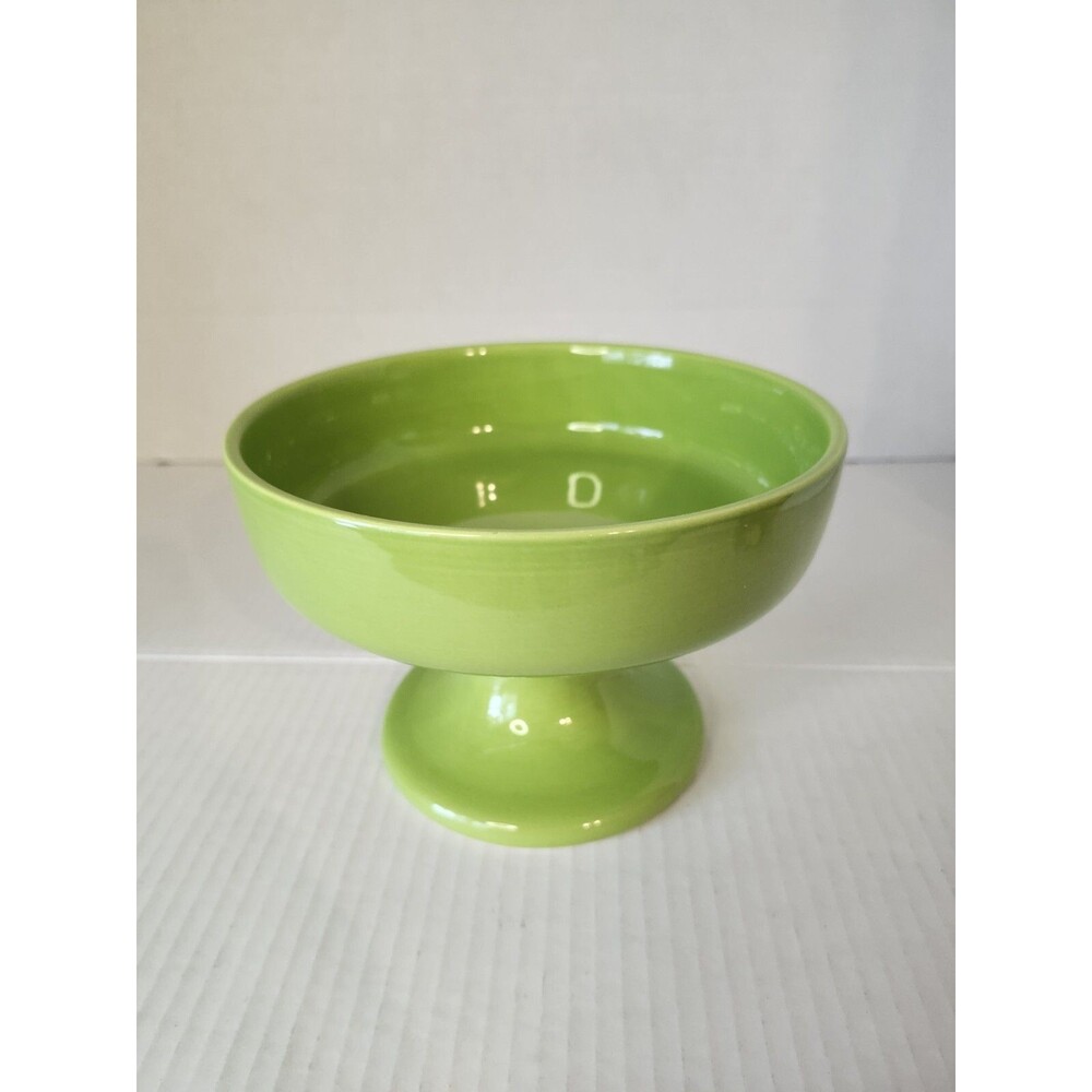 5" Tall Green Pedestal Candy Dish